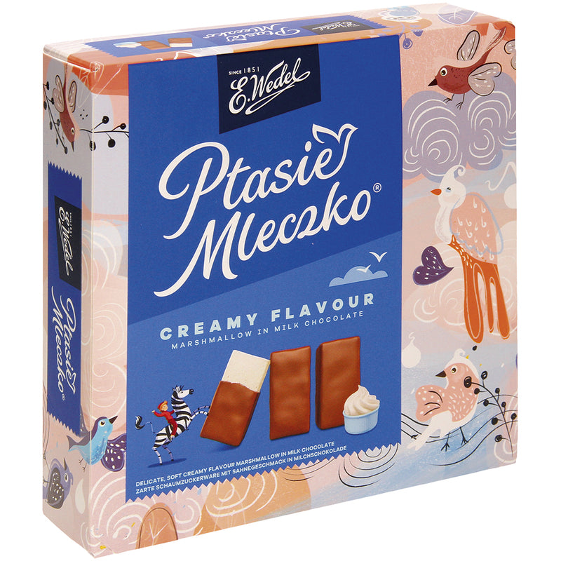 NEW! Ptasie Mleczko, "E. Wedel", creamy flavour in milk chocolate, 340g