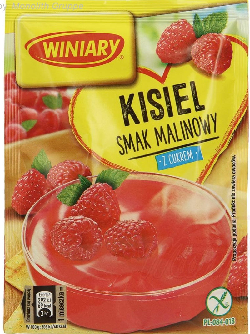 NEW! Dessert powder with raspberry flavour ‘Kissel o smaku malinowyn’ 77g