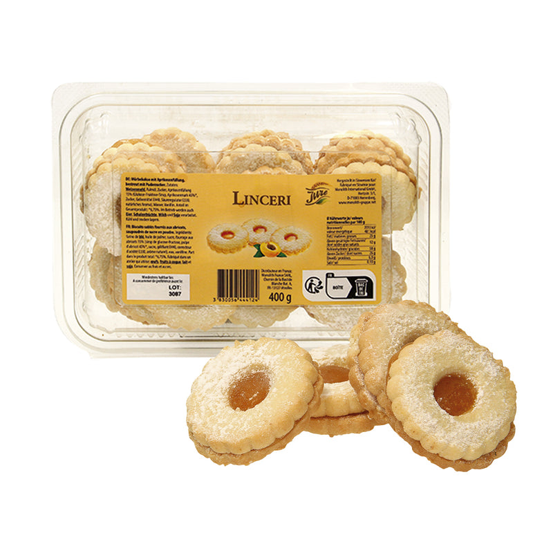 NEW! "Linceri" biscuits with apricot filling, 400g
