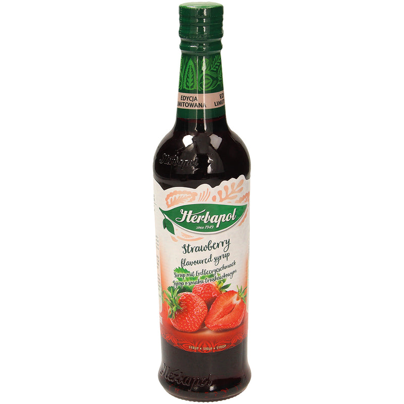 NEW! Strawberry flavoured syrup, 0.42L