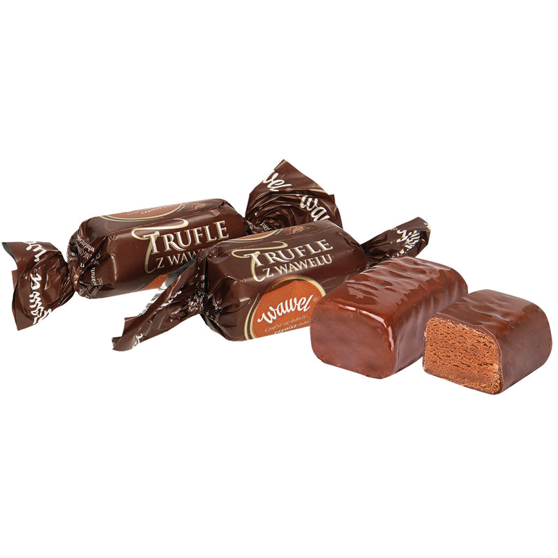 NEW! Chocolate coated candies “Trufle z Wawelu” with rum, 200g