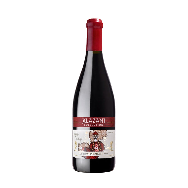 NEW! PREMIUM "Alazani Saperavi", dry red wine from Georgia, 13,5%, 0.7L