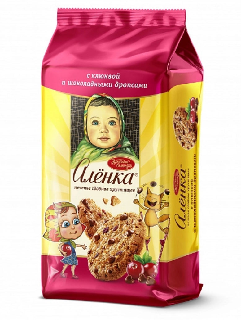 NEW! Cookies Alyonka with cranberries and chocolate drops, 140g