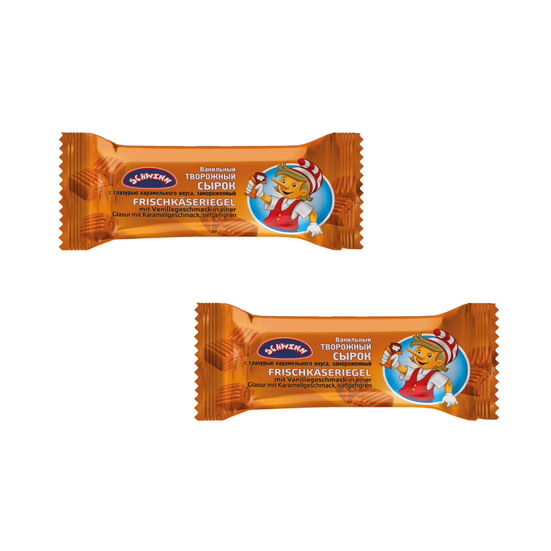 Glazed curd cheese in caramel, 45 g, Two for the price of one