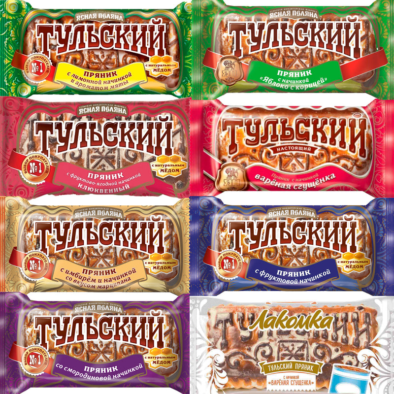 Gingerbread "Tulsky", Value pack with all 8 flavours, 8x140g