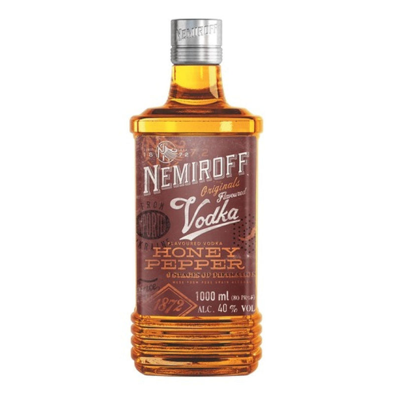 Водка "Nemiroff" медовая с перцем (сувенирная коробка со стаканами), 0,7л